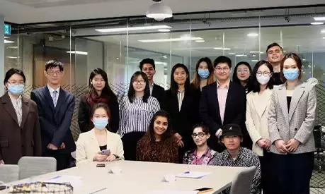 some members of the accounting society at Alliance Manchester Business School