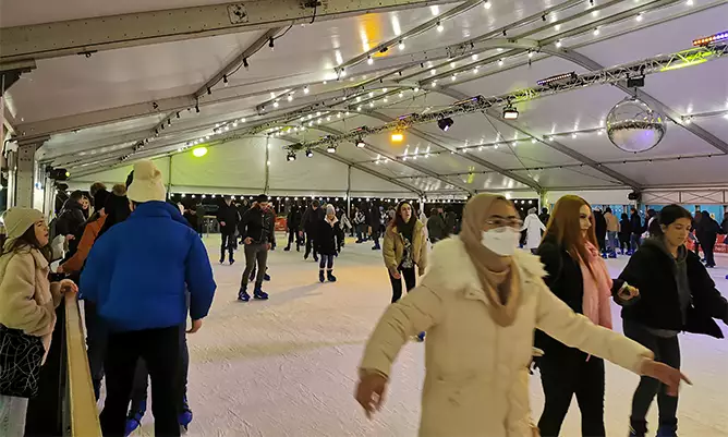 The accounting society ice skating in Altrincham