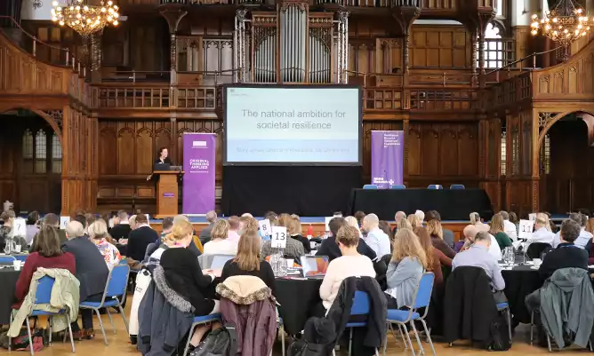 A picture of the National Conference for Societal Resilience, held at Whitworth Hall